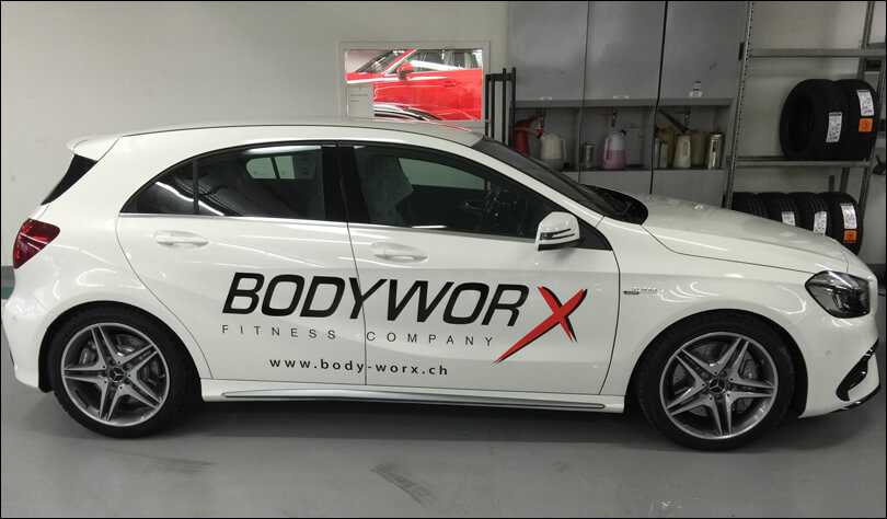 Bodyworx - Zug - Steinhausen - Riesen Printmedia - Adliswil  - Autobeschriftungen