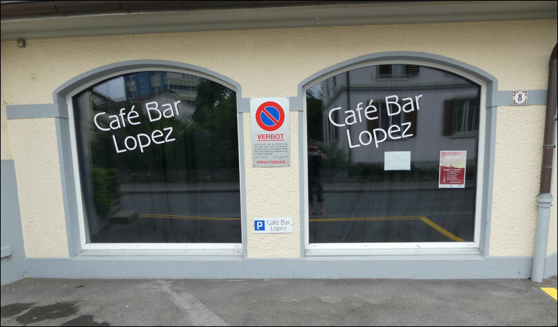 Café Bar Lopez Adliswil - Beschriftung - RIESEN PRINTMEDIA