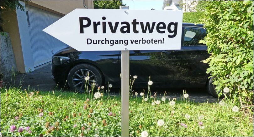 Wegweiser Aluminium-Schild Zürich