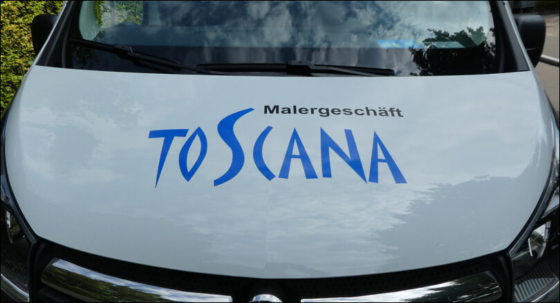 Malergeschäft Toscana - maler-toscana - Beschriftung - Adliswil - Zürich - RIESEN PRINTMEDIA